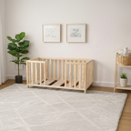 Montessori Karyola Yatak Doğal Çam Ağacı  – Ayaklı Ahşap Bebek & Çocuk Yatağı | Atlas Serisi