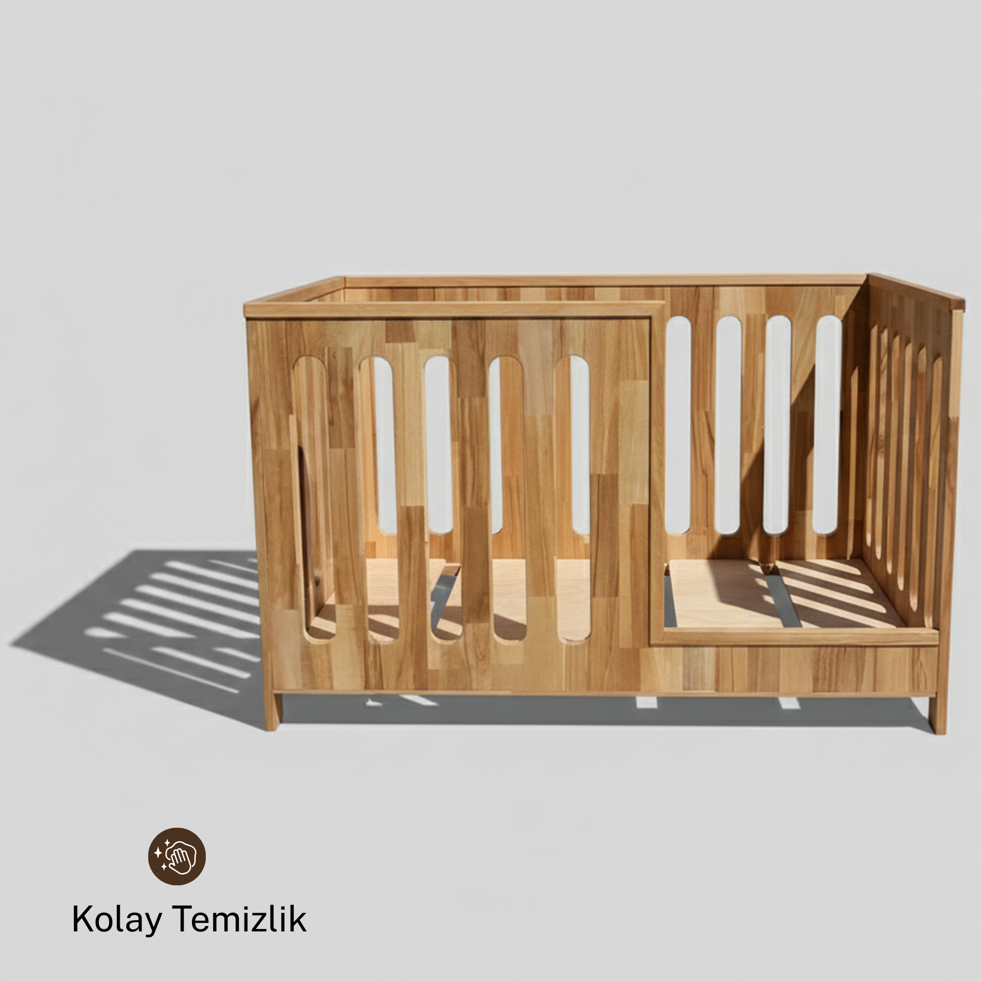 Montessori Yatak Kayın Masif – Doğal Ahşap Bebek & Çocuk Karyolası | Capricornus Serisi