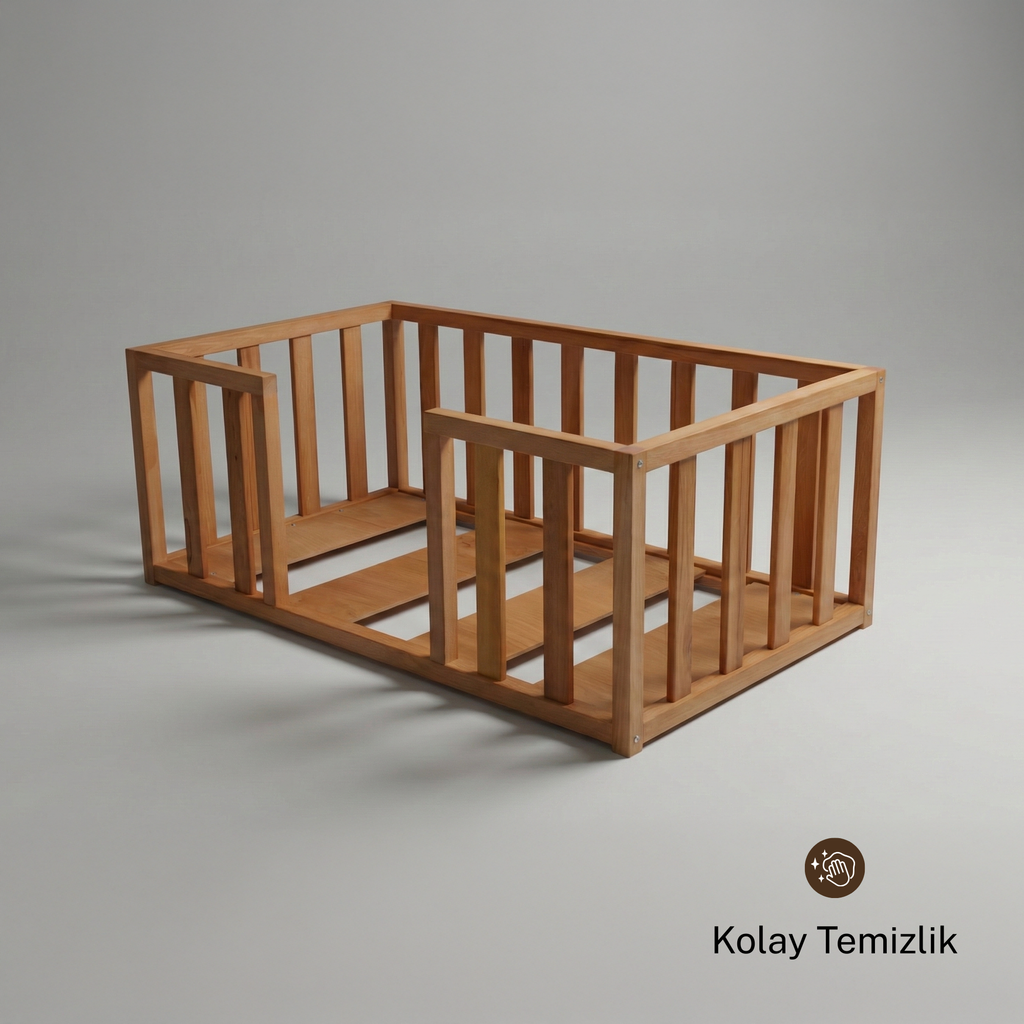 Montessori Yatak Kayın Ağacı – Ahşap Bebek & Çocuk Karyolası | Pisces Serisi