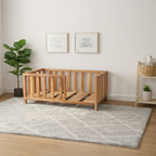 Montessori Ayaklı Karyola Kayın Ağacı – Ahşap Bebek & Çocuk Yatağı | Aquarius Serisi