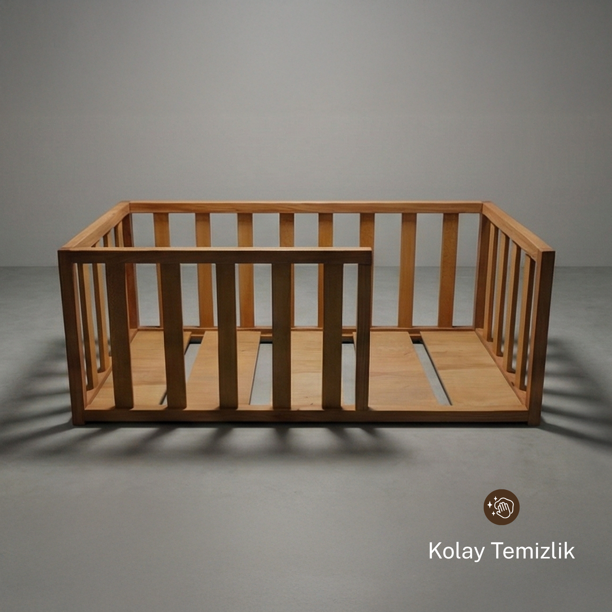 Montessori Yer Yatağı Kayın Ağacı – Ahşap Bebek & Çocuk Karyolası | Aries Serisi