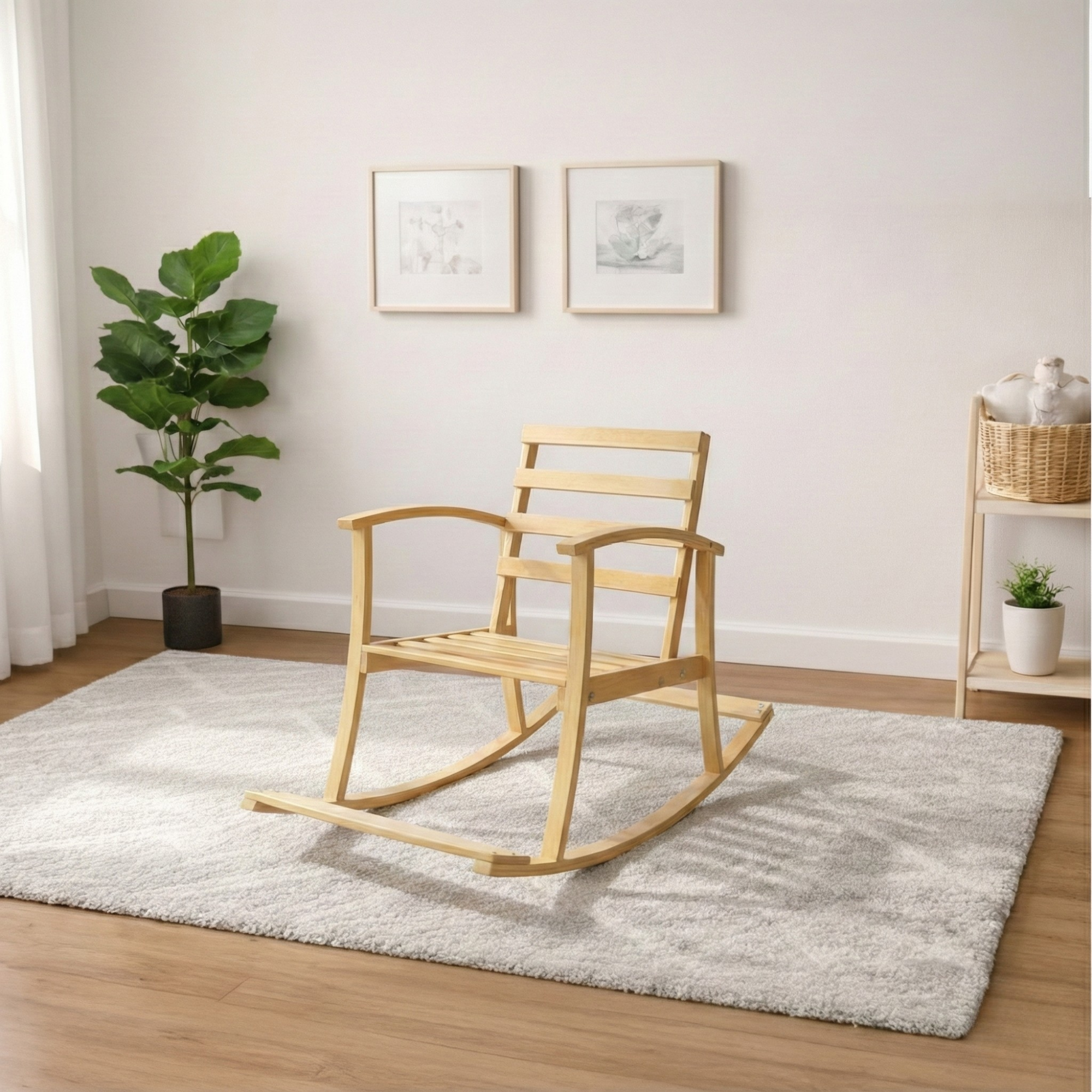 Sallanan Çocuk Sandalyesi Kayın Ağacı 88 X 59 cm