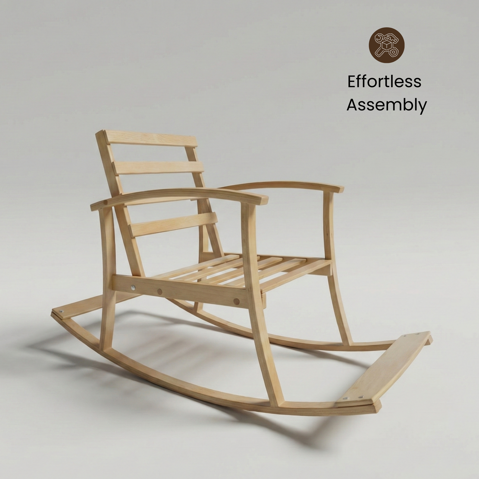 Sallanan Çocuk Sandalyesi Kayın Ağacı 88 X 59 cm