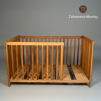 Montessori Yatak Kayın Ağacı – Ayaklı Ahşap Bebek & Çocuk Karyolası | Taurus Serisi