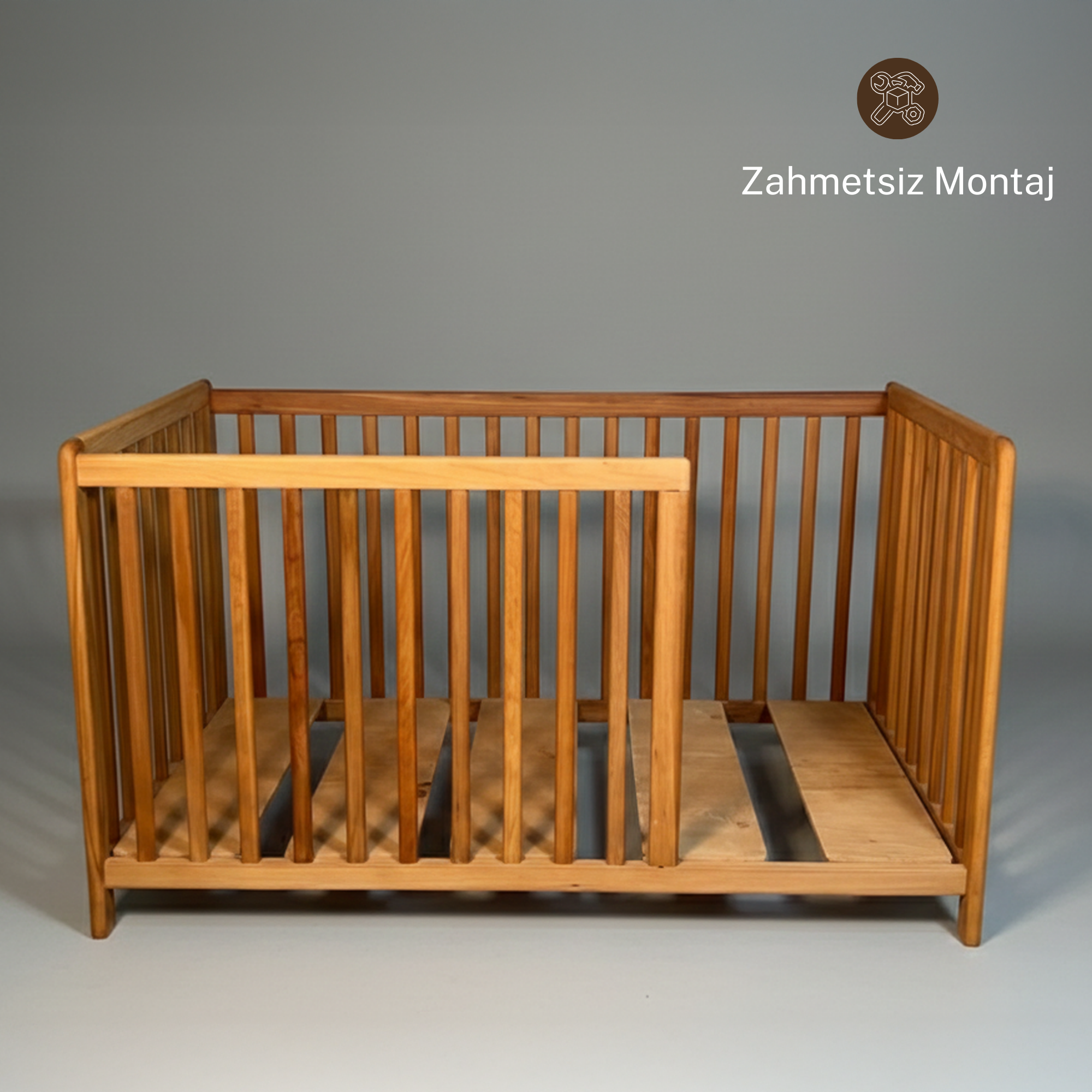 Montessori Yatak Kayın Ağacı – Ayaklı Ahşap Bebek & Çocuk Karyolası | Taurus Serisi